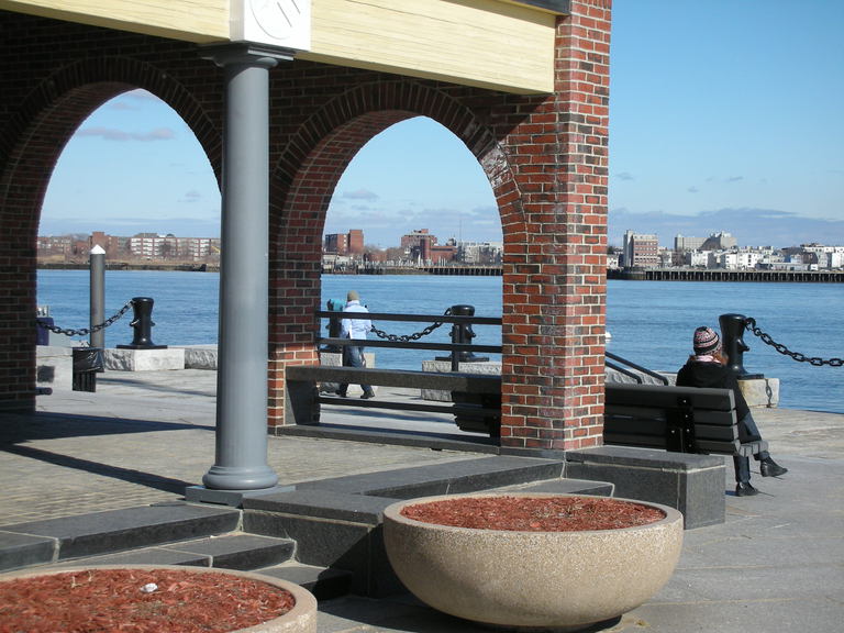 view through the shade pavilion